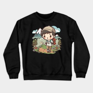 Ready to conquer this mountain with my kawaii hiking squad Crewneck Sweatshirt